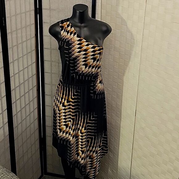 BRAND NEW BISSOU BISSOU ONE SHOULDER ASYMMETRICAL WOMEN"S DRESS - Picture 4 of 14